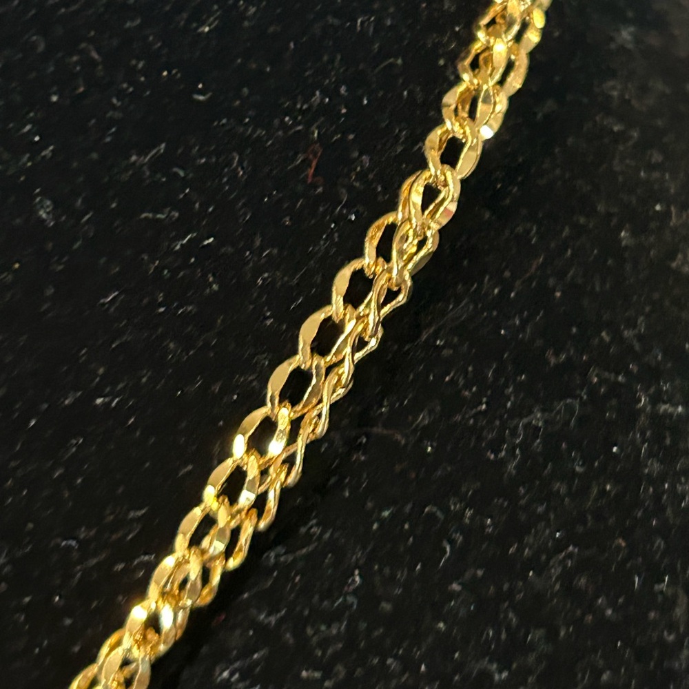 Anthropologie Mixed Chain Link Necklace 14K Plated Brass Lobster Clasp NEW - Picture 6 of 12